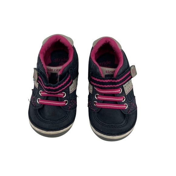 Stride Rite Blue Pink Artie Walker Sneakers Size 3 Toddler - Picture 1 of 12